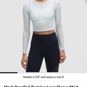 lululemon athletica Mesh Paneled Long Sleeve Top - BLACK